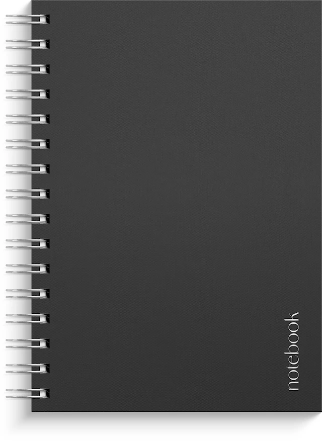 Notebook Blank A5 Black Burde