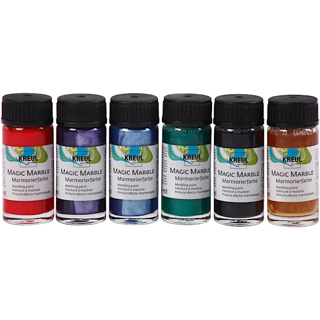Magisk marmorfärg, metallicfärger, 6x20 ml/ 1 förp.