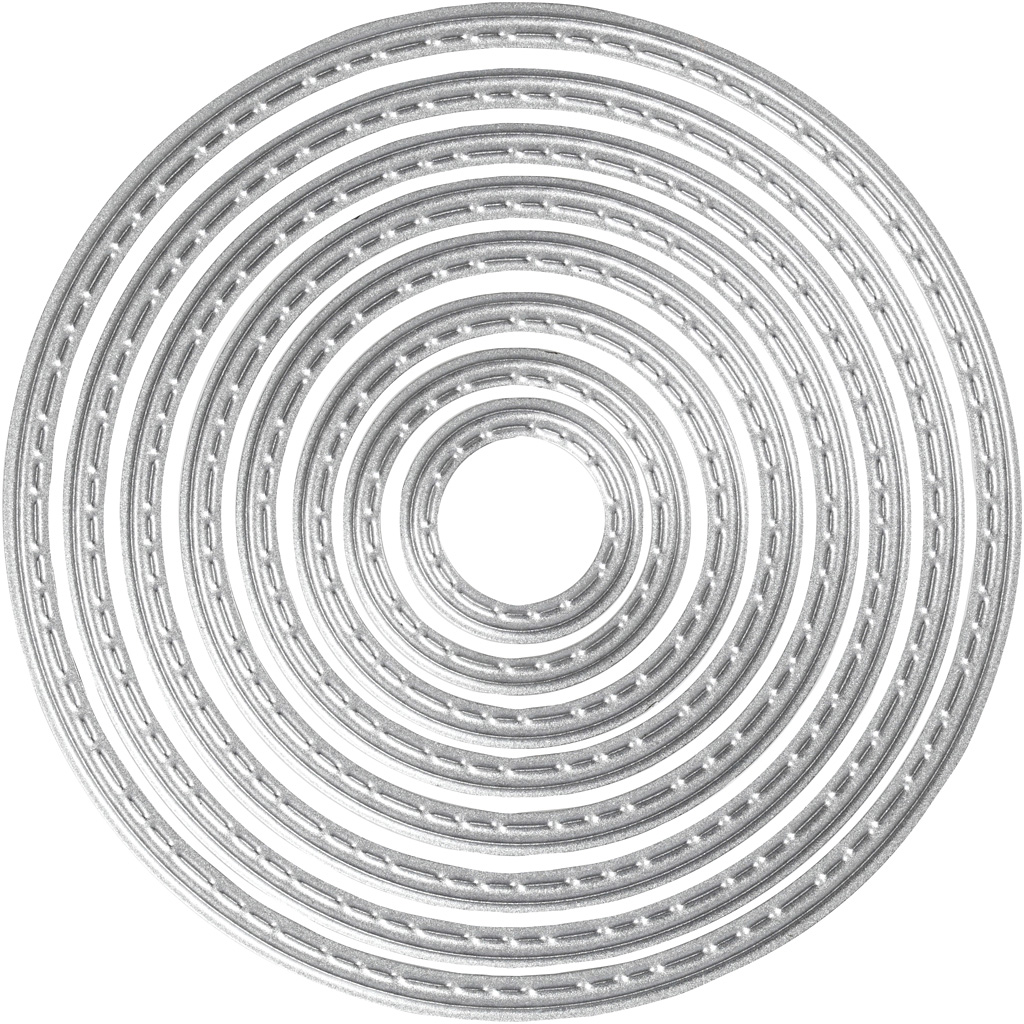 Sk&auml;r och pr&auml;gelschablon Cirklar diameter 1,5-7 cm