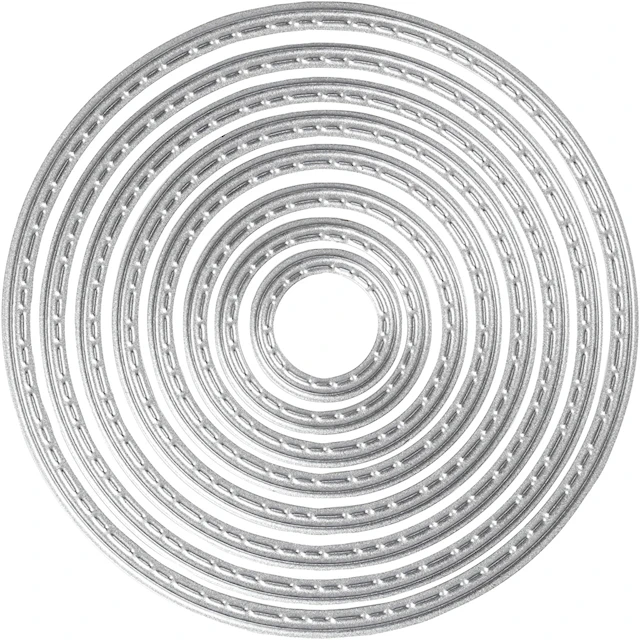 Skär och prägelschablon Cirklar diameter 1,5-7 cm