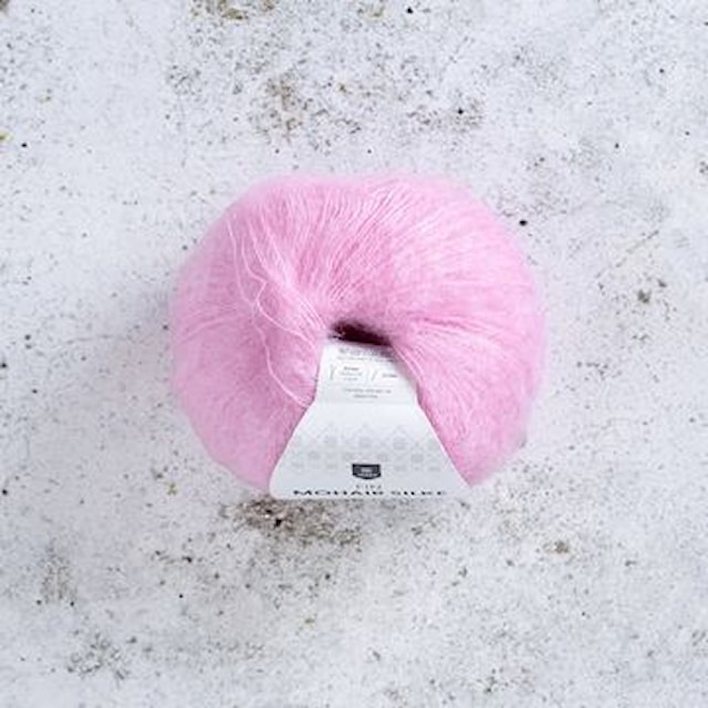 Fin Mohair Silk Garn 25 g Pink Echo 553 Järbo