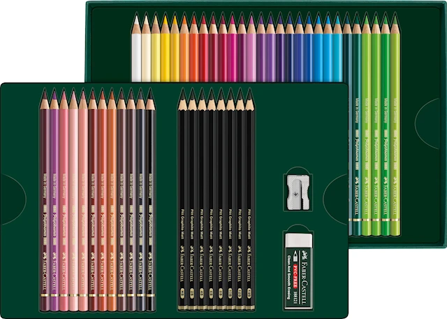 Giftset Polychromos & Pitt Graphite Matt Small 40 delar Faber Castell