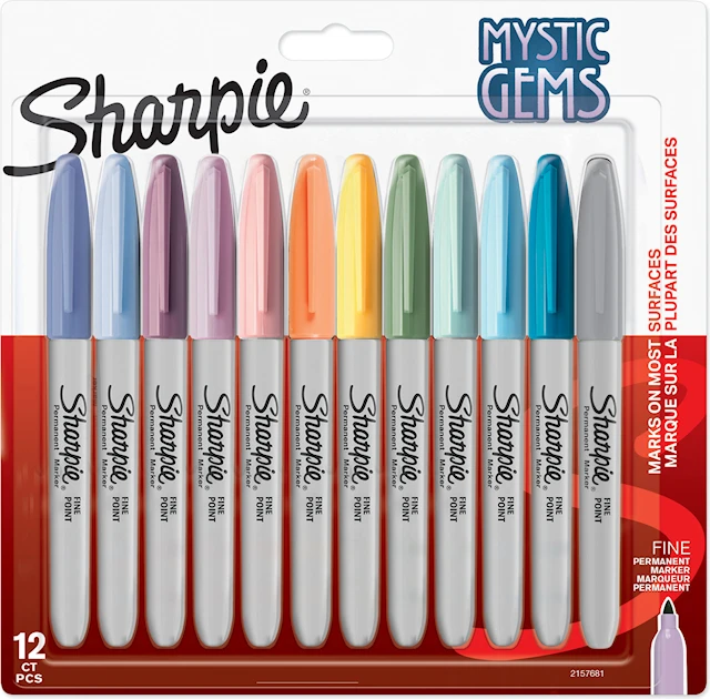 Tussikynä Sharpie Fine Mystic Gems Pastellit 12 kpl