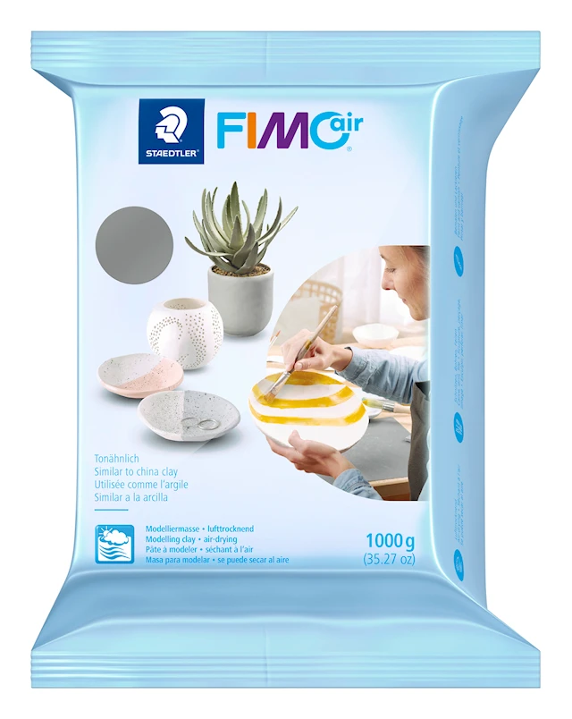 Fimo Air Muovailuvaha Ilmakuivuva Harmaa 1000g Staedtler