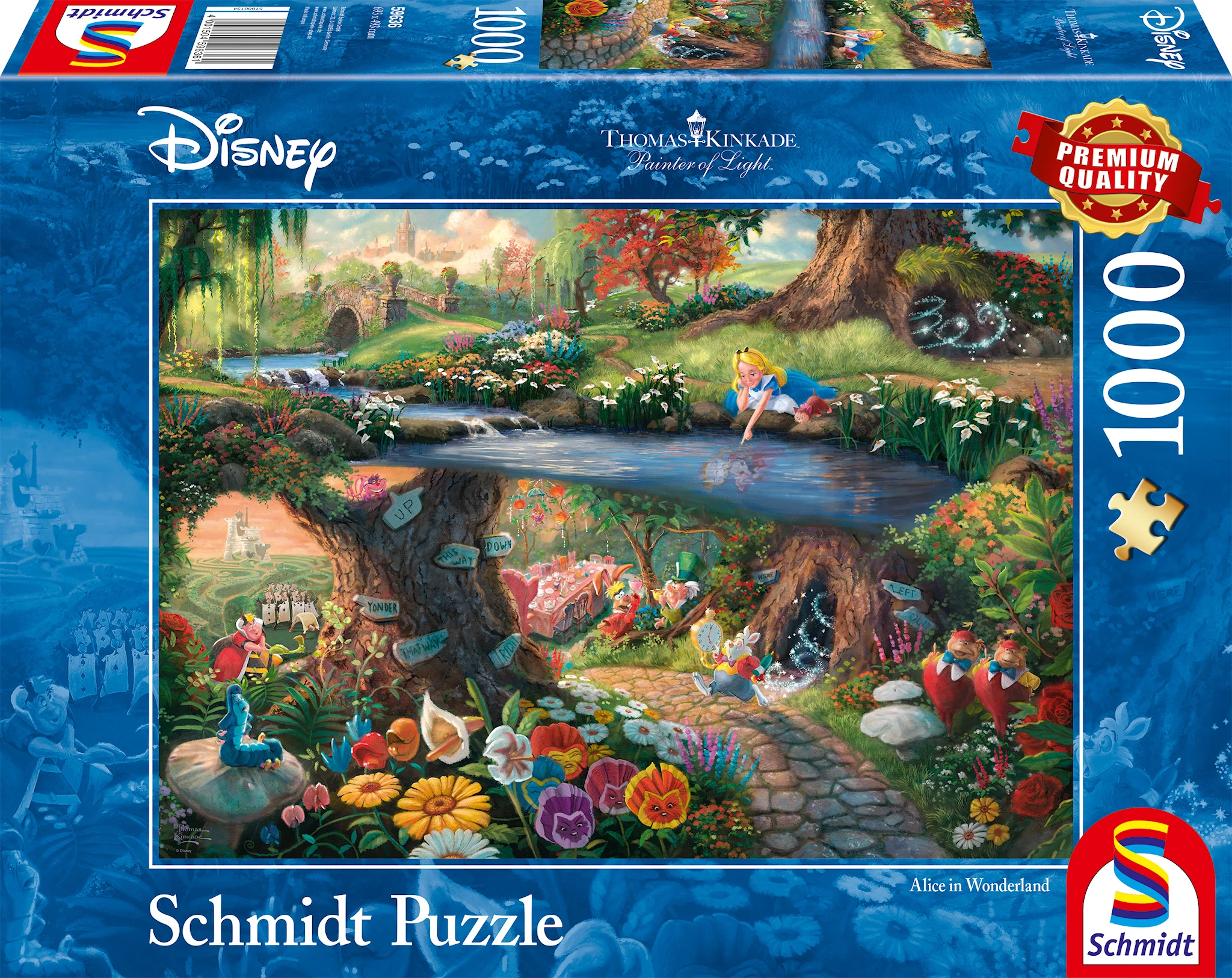 Tuotekuva ille Disney Alice in wonderland Thomas Kinkade Palapeli 1000 palaa Schmidt