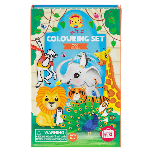 Produktbilde 6 for Fargeleggingssett med klistremerker Dyrehage Tiger Tribe