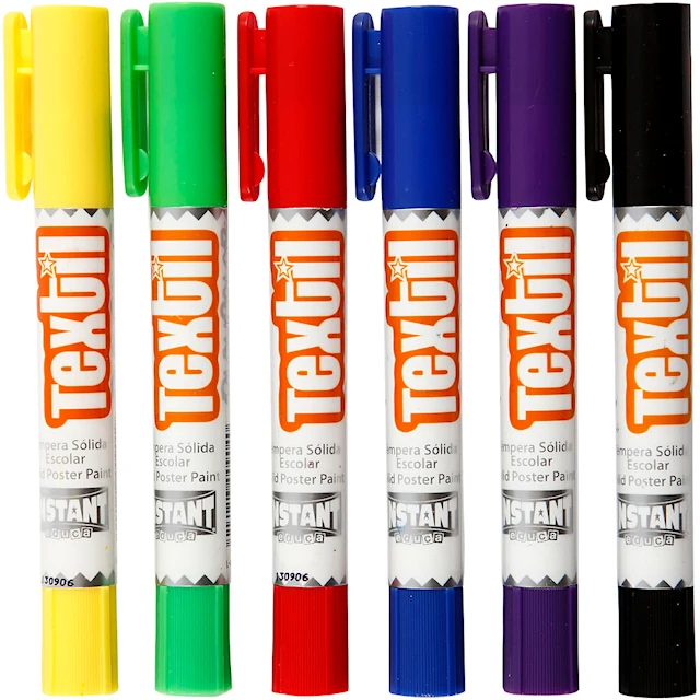 Playcolor Textilfärg Mixade färger 6-pack