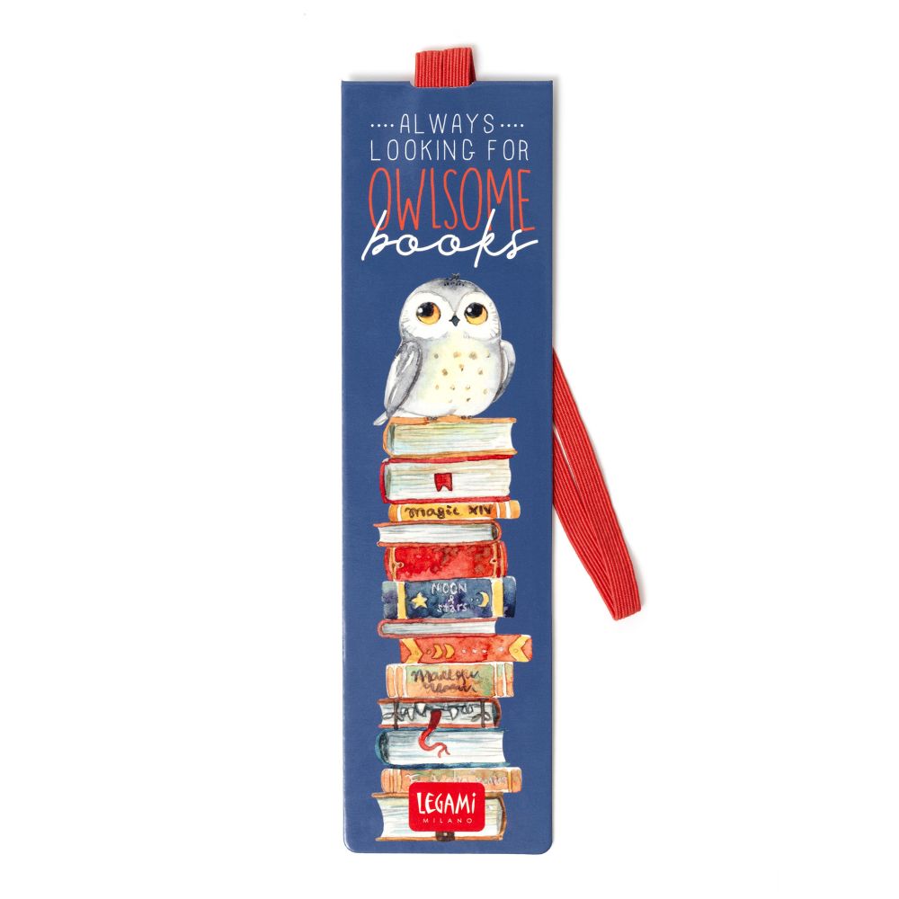 Bokmärke Med Elastiskt Band Owl books