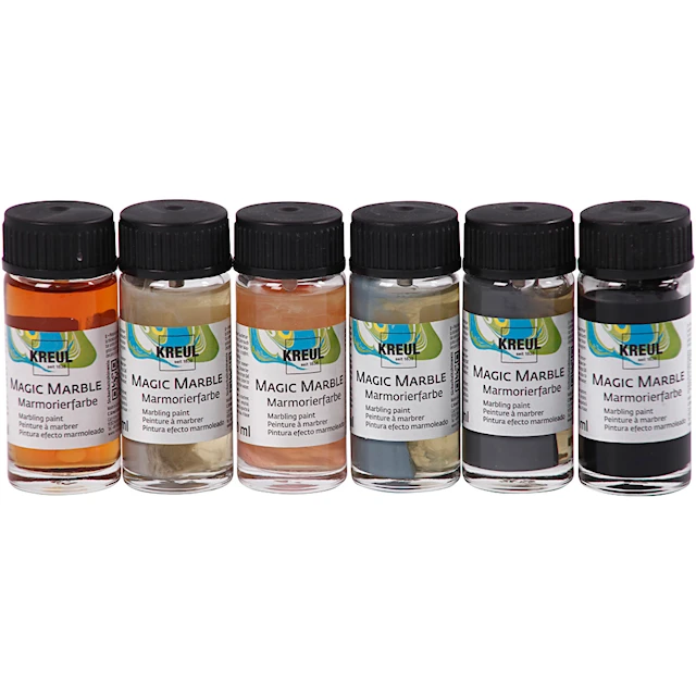 Magisk marmorfärg, dova färger, 6x20 ml/ 1 förp.