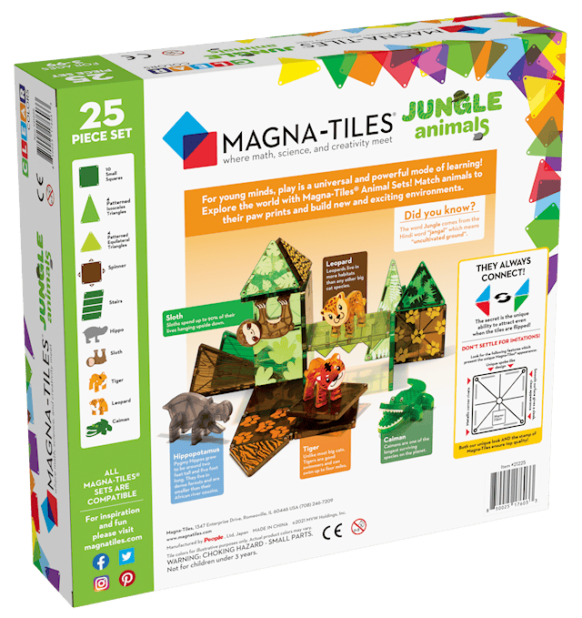 Produktbild 3 för Magna-Tiles Jungle Animals 25 bitar