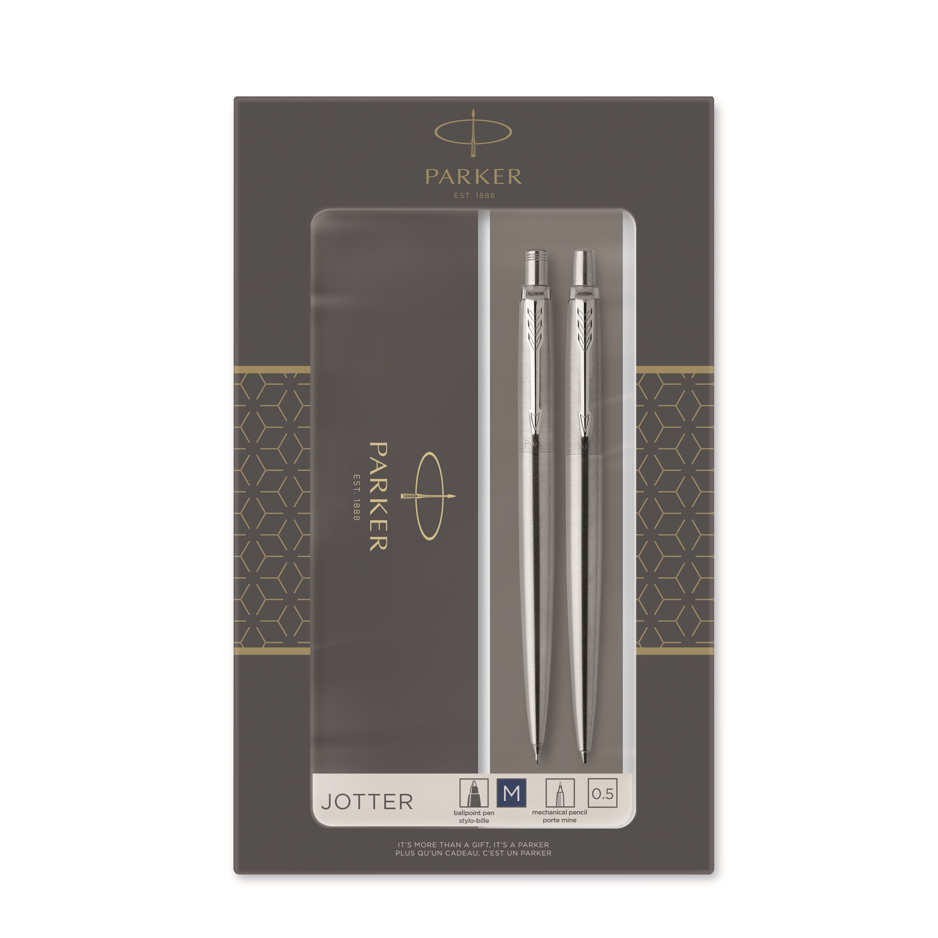 Parker Jotter Stainless Steel CT Duoset Presentask