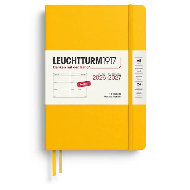 Weekly Planner 18m 26-27 A5 Sunflower Leuchtturm1917
