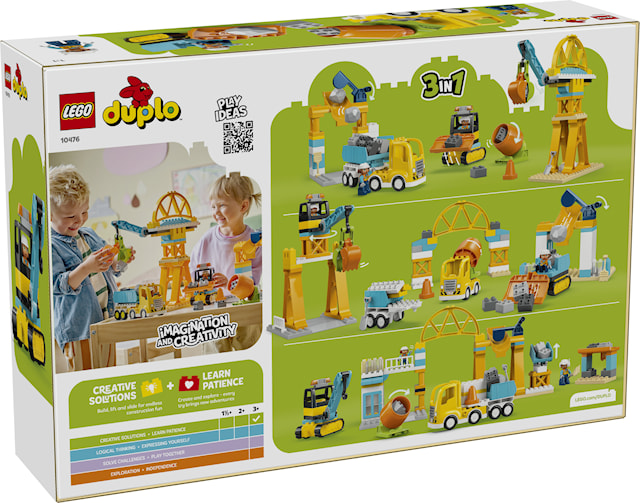 Produktbild 4 för 3 i 1 Byggarbetsplats och fordon LEGO DUPLO Town (10476)