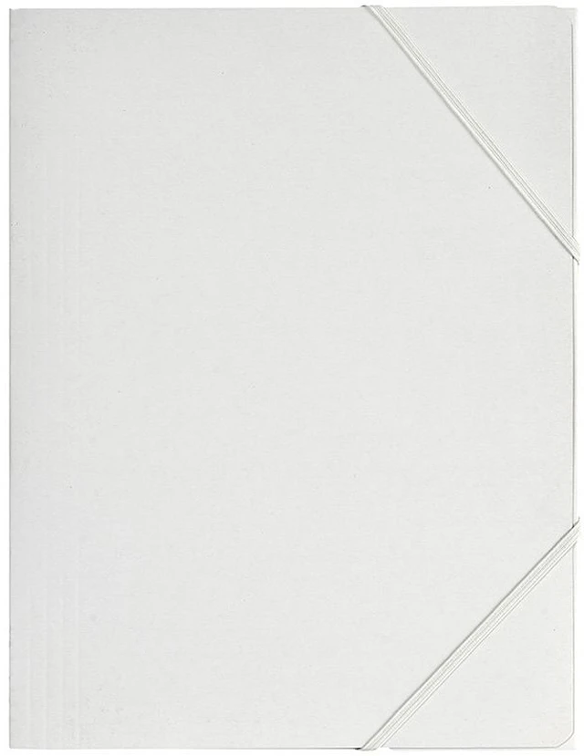 Gummisnoddsmapp Vit i papp 1-pack BNT Office