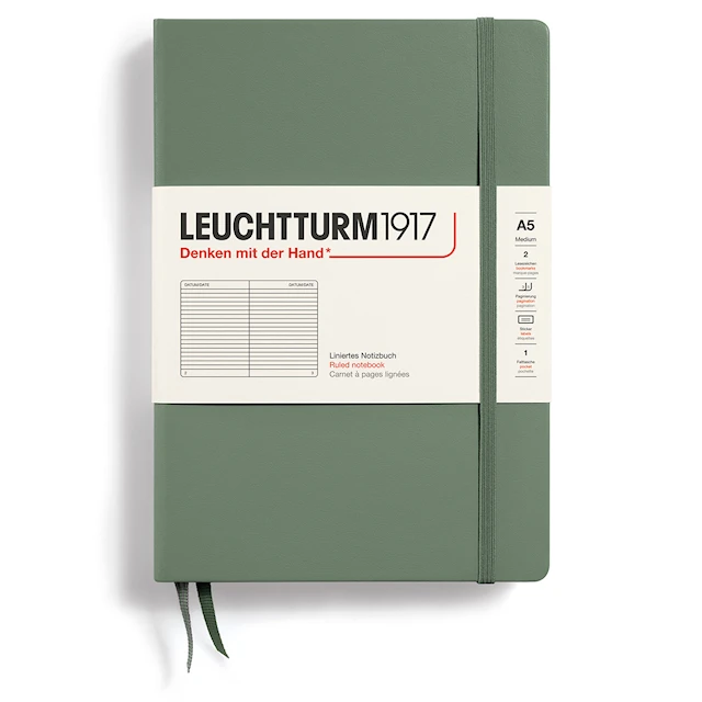 Anteckningsbok A5 Hard Linjerad Olive Leuchtturm1917