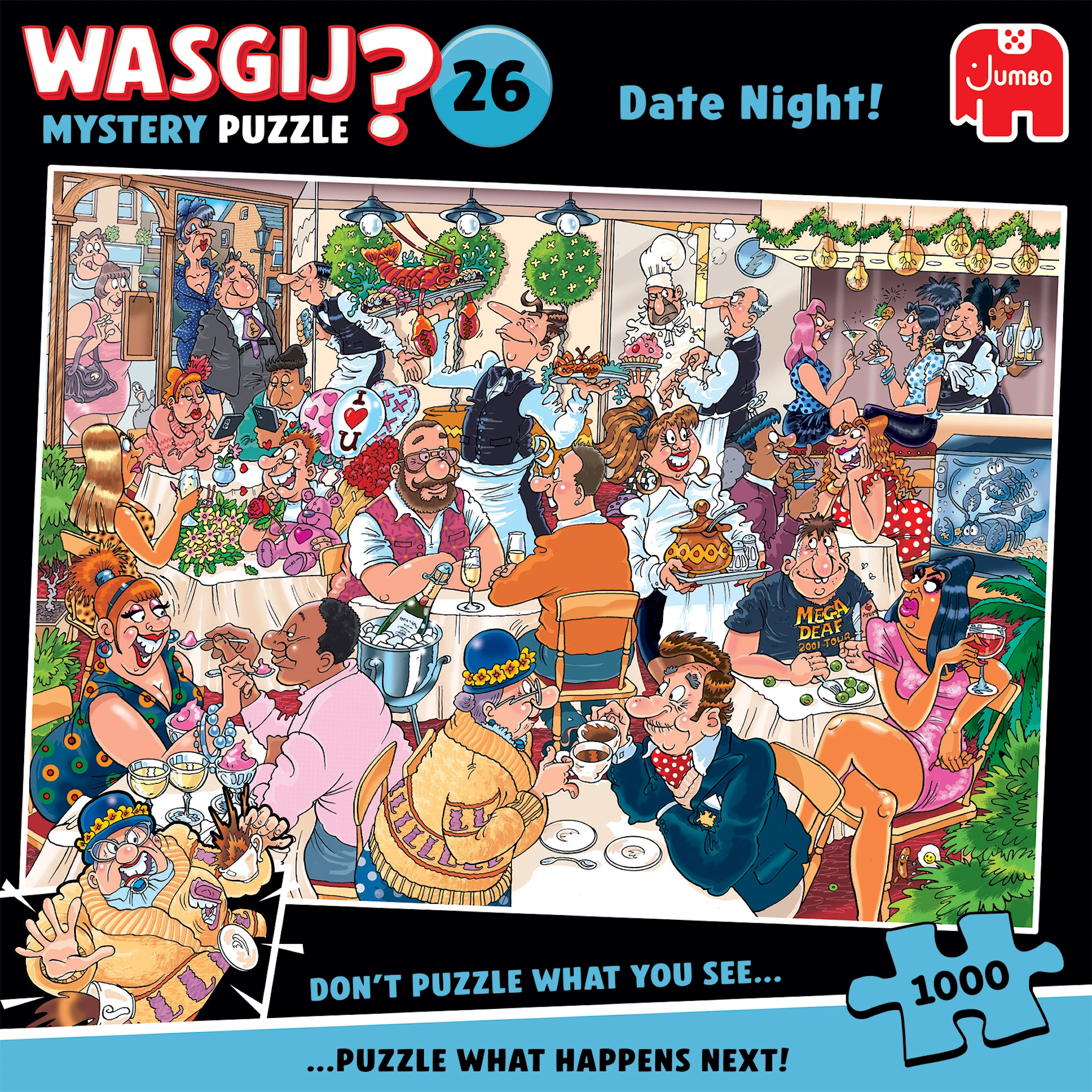 Produktbild för Wasgij Mystery 26 Date Night! Pussel 1000 bitar