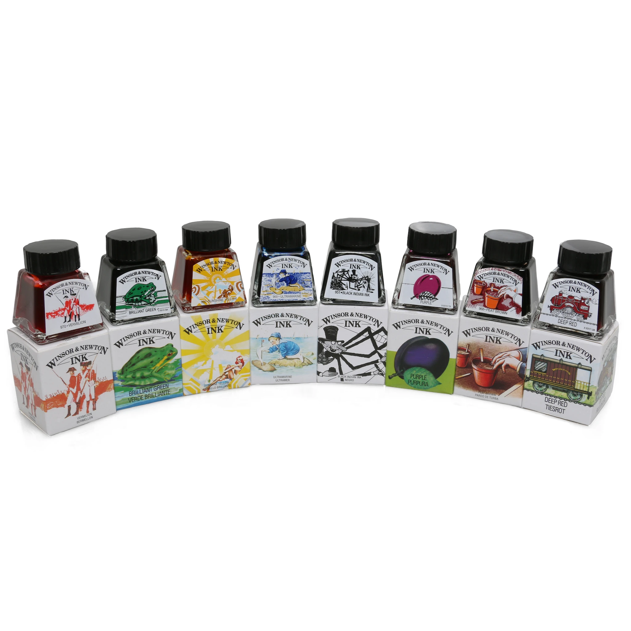 Produktbild för Kalligrafitusch Set William Collection 8x14 ml Winsor & Newton