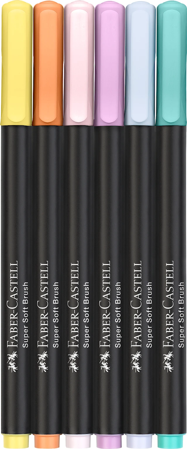 Black Edition Penselpennor Pastell 6-pack, Faber-Castell