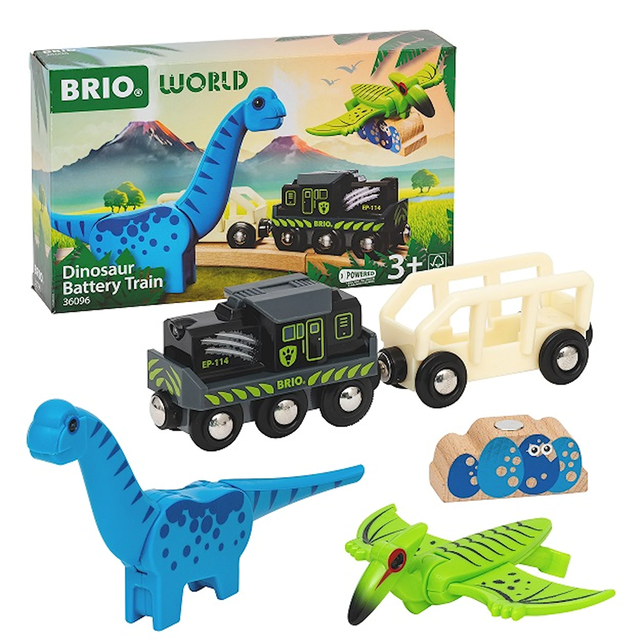 Tuotekuva ille Akkukäyttöinen juna dinosaurusten kanssa BRIO®World (36096)