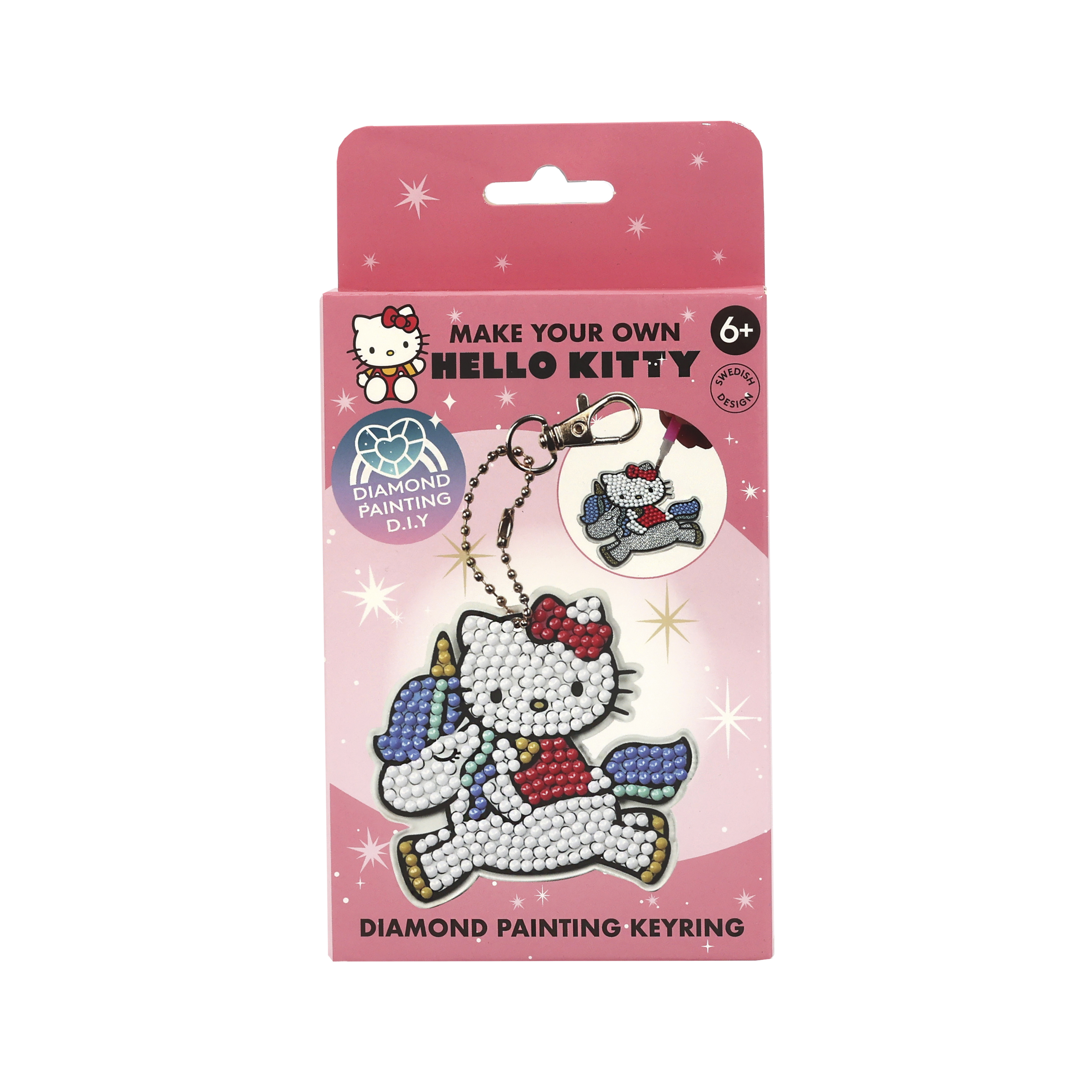 Hello Kitty Diamantm&aring;lning Nyckelring Micki