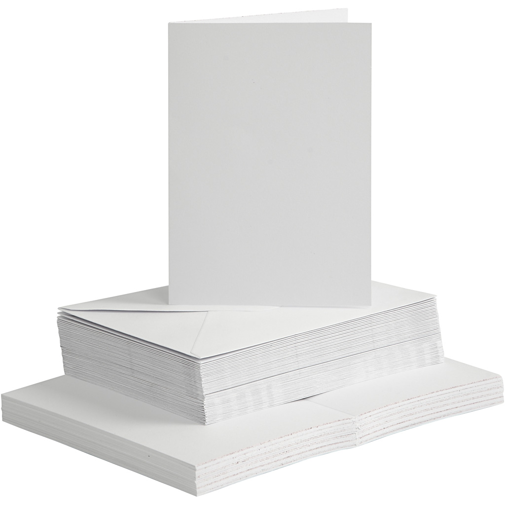 Kort och Kuvert Vit 10,5 x 15 cm 50-pack