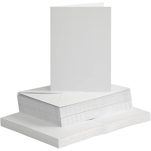 Kort och Kuvert Vit 10,5 x 15 cm 50-pack