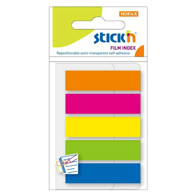 Merkintäliuska PP 45 x 12 mm Neon Stick'n