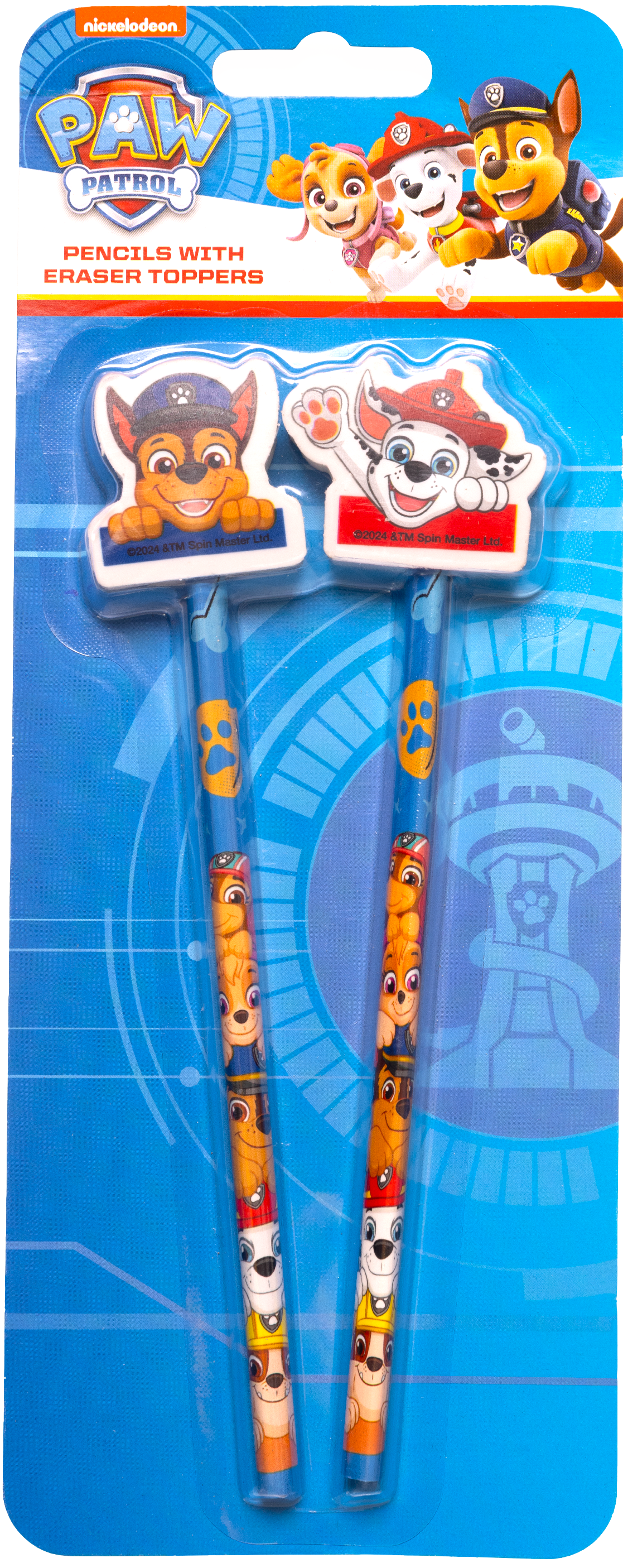 Paw Patrol Blyertspennor 2-pack med Suddgummi