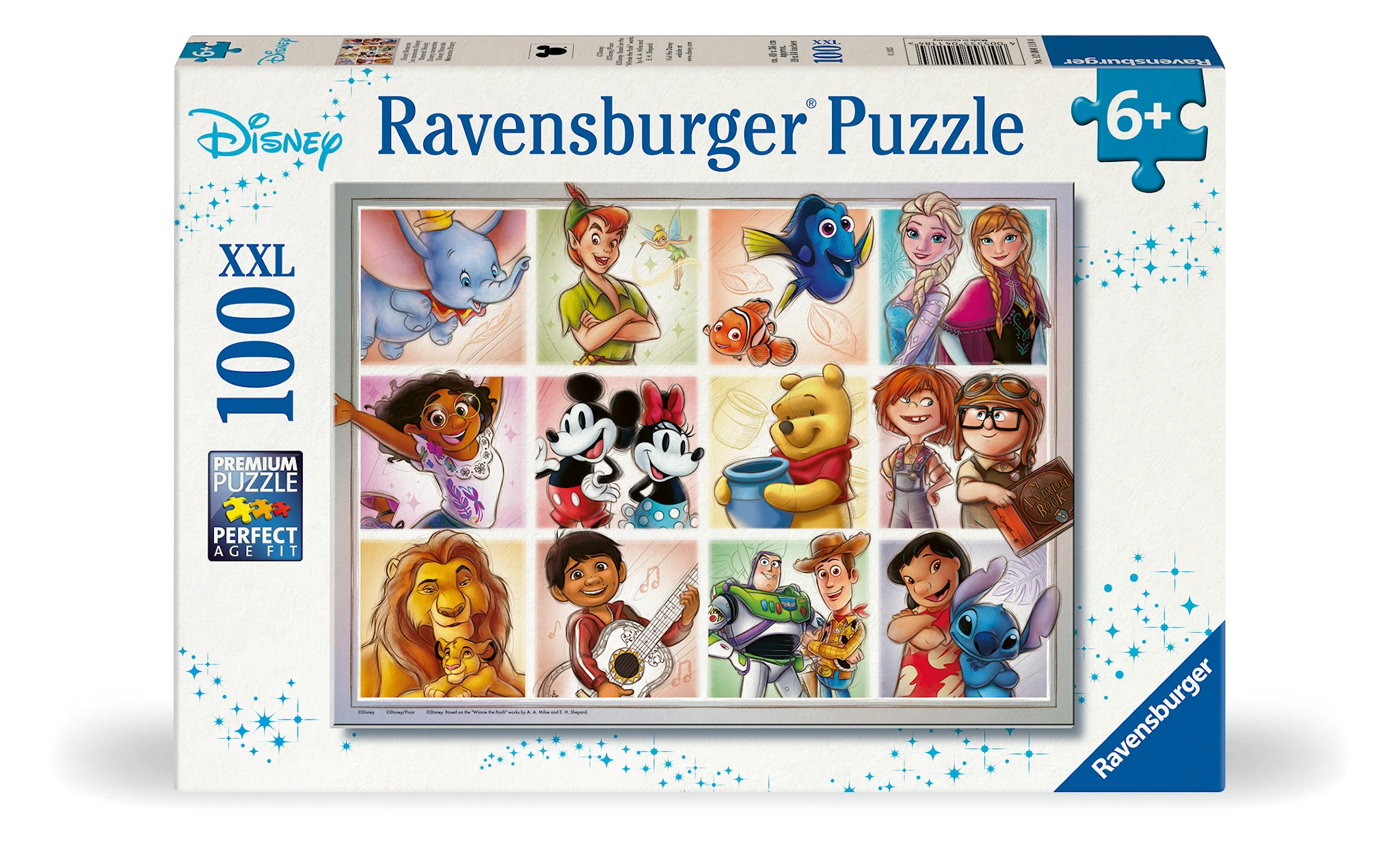 Produktbild för Disney Multicharacter Pussel 100 bitar XXL, Ravensburger