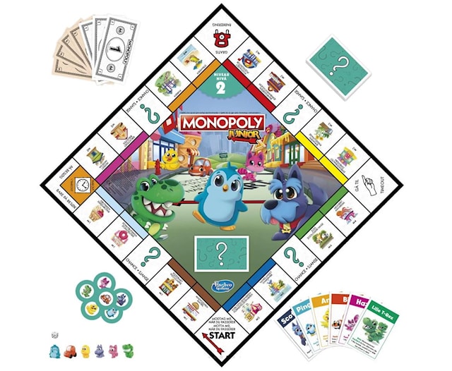 Produktbilde 3 for Monopol Junior 2-i-1 Hasbro (NO/DK)