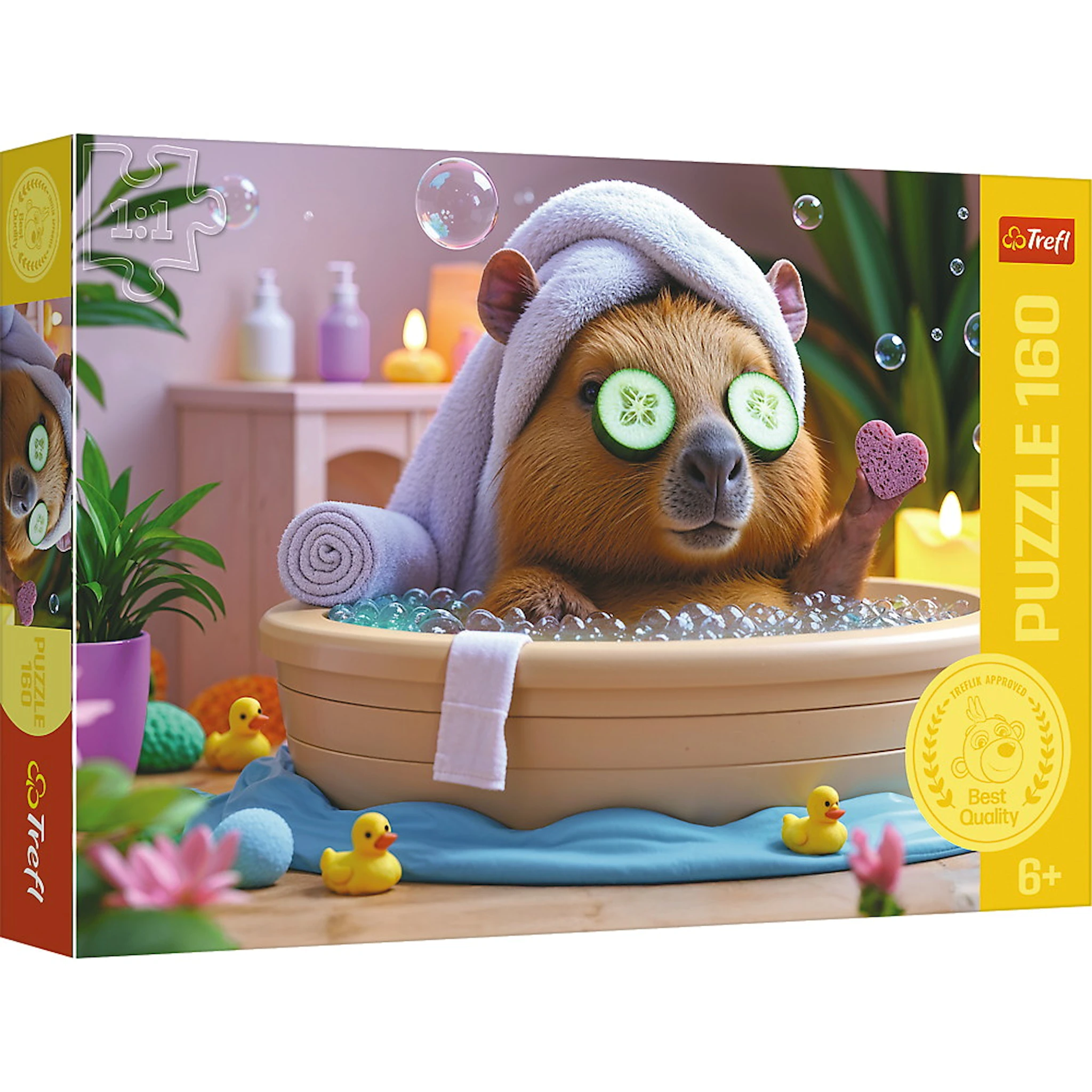 Produktbild för Capybara In Spa Pussel 160 Bitar Trefl