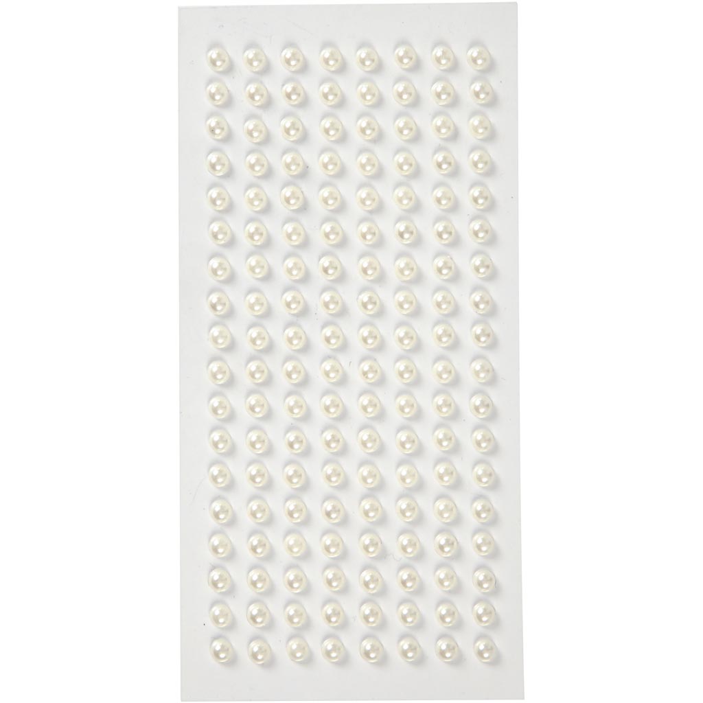 Halvpärlor självhäftande 5 mm 144-pack