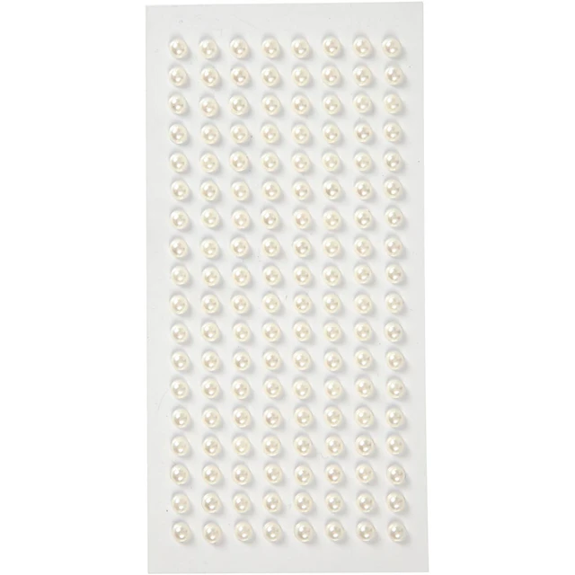 Halvpärlor självhäftande 5 mm 144-pack