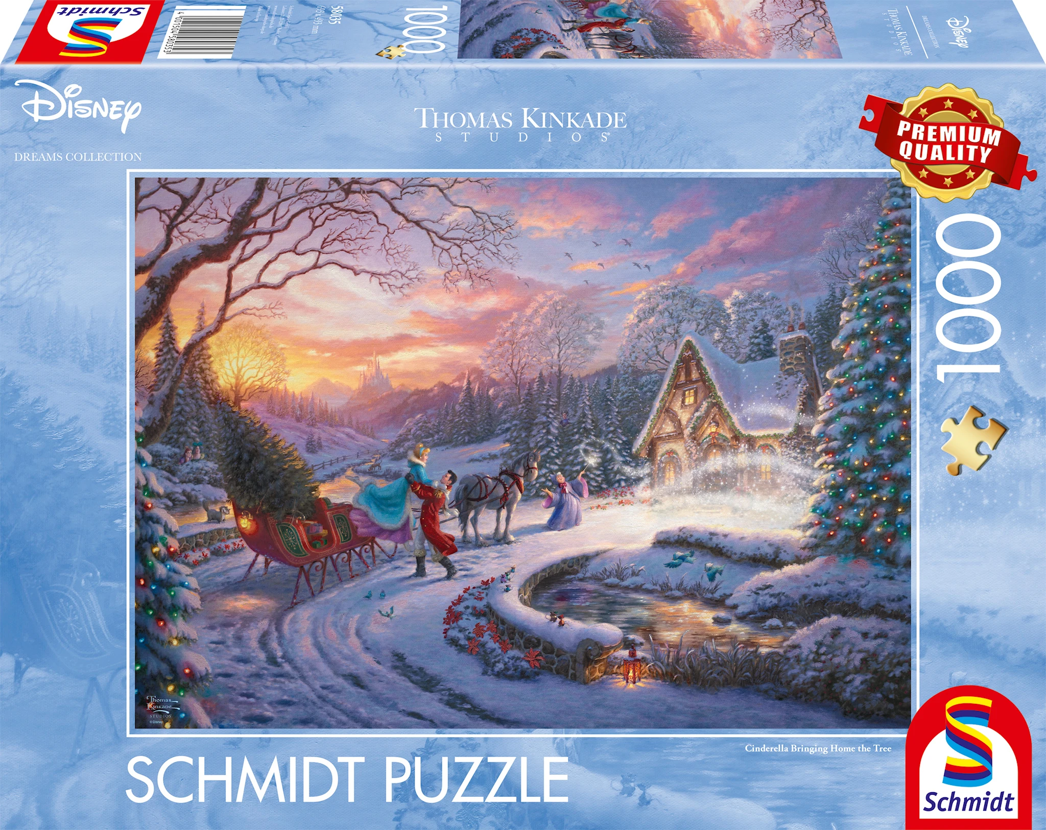 Produktbilde for Puslespill Disney Cinderella Bringing Home for Christmas 1000 brikker Schmidt