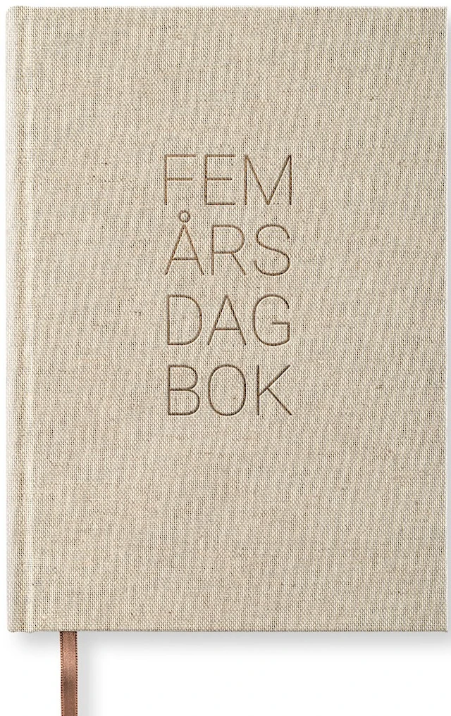 5-Års Dagbok A5 Rough Linen Paperstyle