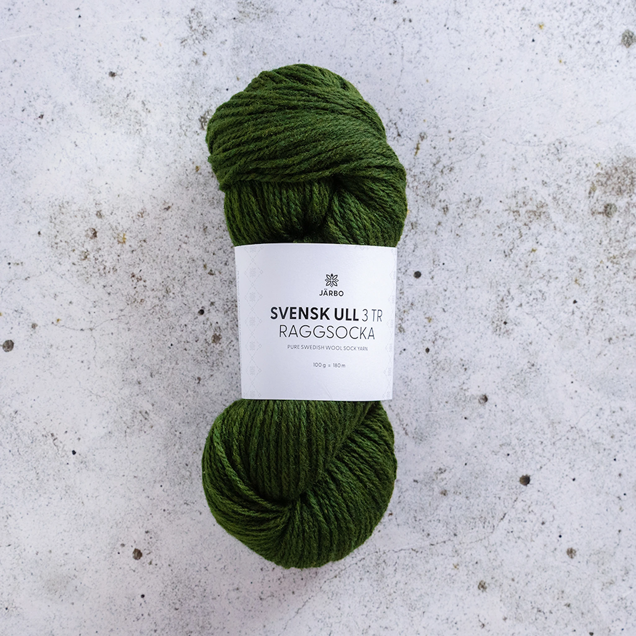 Tuotekuva ille Svensk Ull 3tr Villasukka 100 gr Tracker Green 208 Järbo