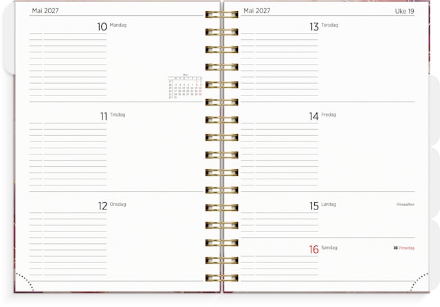 Produktbilde 2 for Organizer Og Notes A5 26/27 Blossom Grieg