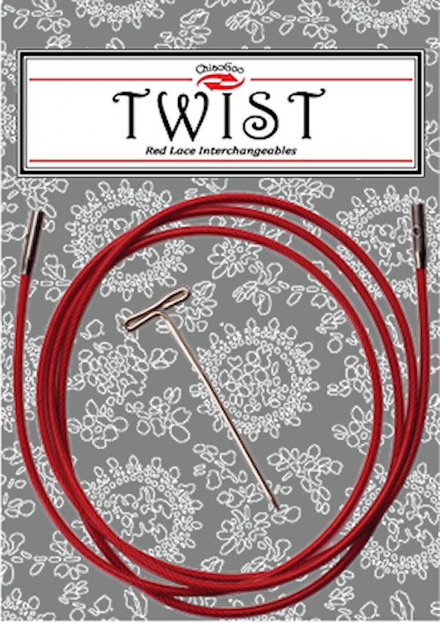 TWIST Red vaihtokaapelit  93 cm/Small [S] ChiaoGoo