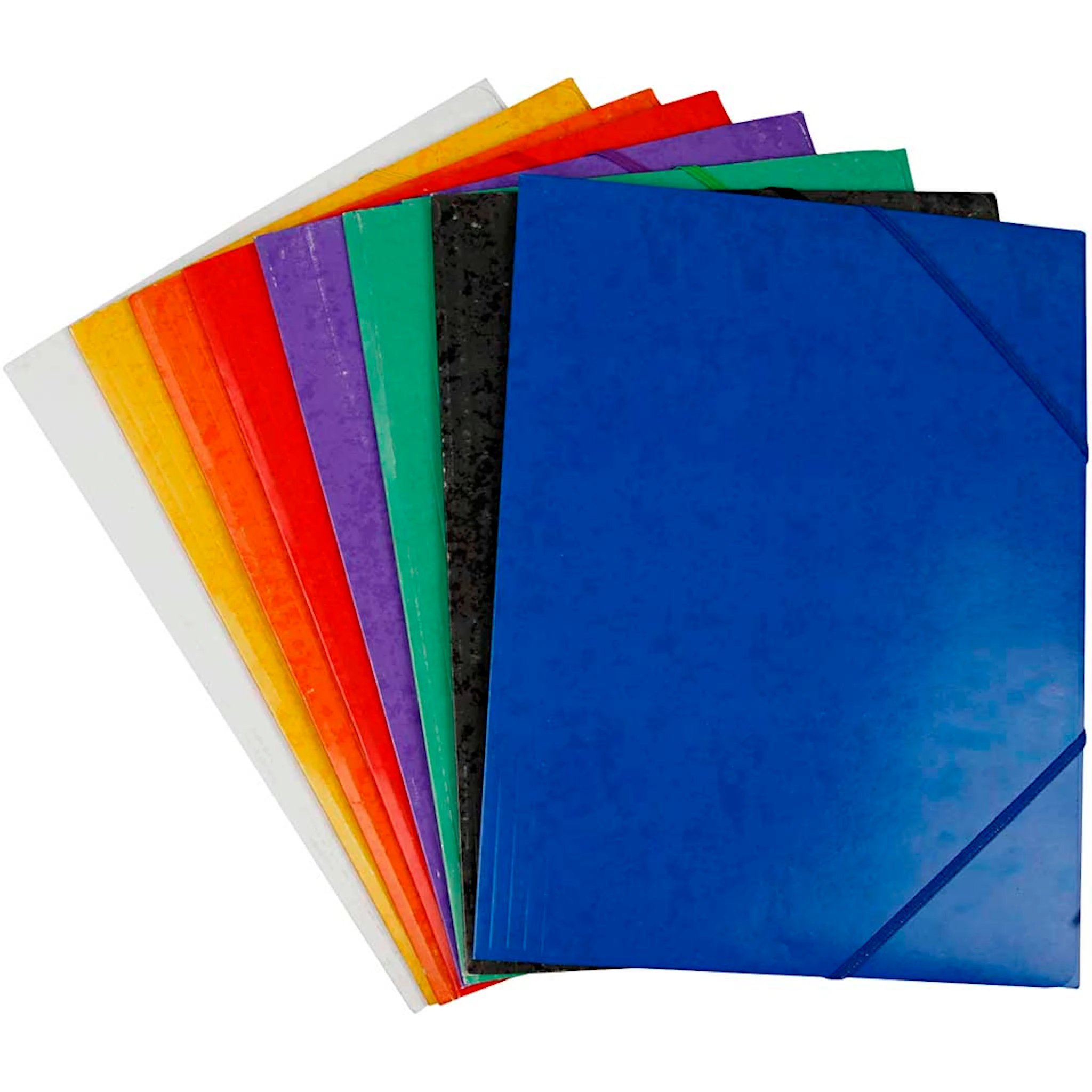 Produktbilde for Elastikkmappe, A4, str. 22,9×32,4 cm, ass. farger, 8x3 stk., 24 stk./ 1 pk.