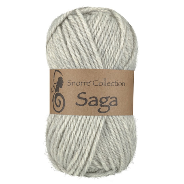 Saga Villa, alpakka-sekoitus 50 g Helmenharmaa 412, Viking Snorre