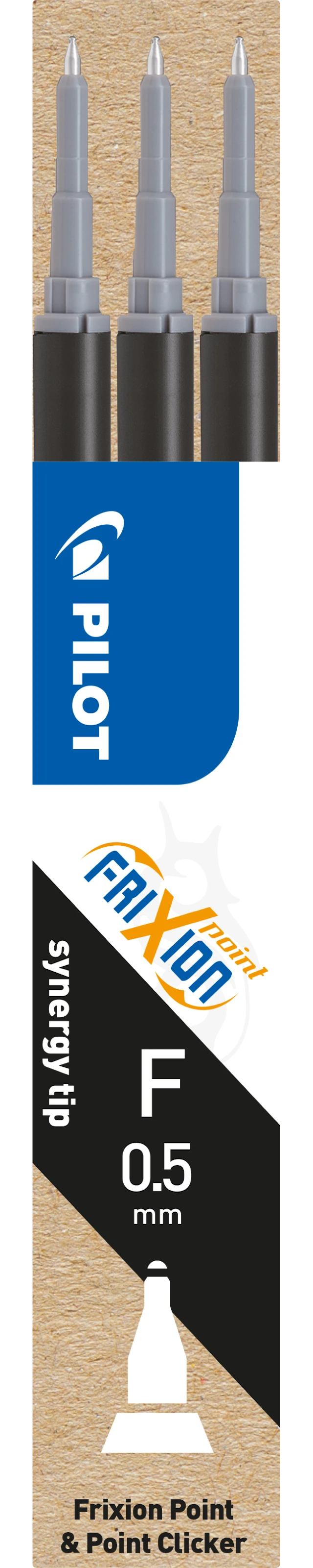 Refill Frixion Point 0,5 Svart 3-p, Pilot