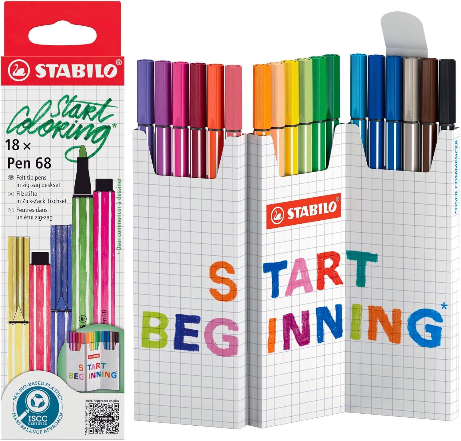 Pen 68 Zig Zag Skrivbordsset 18 pack STABILO