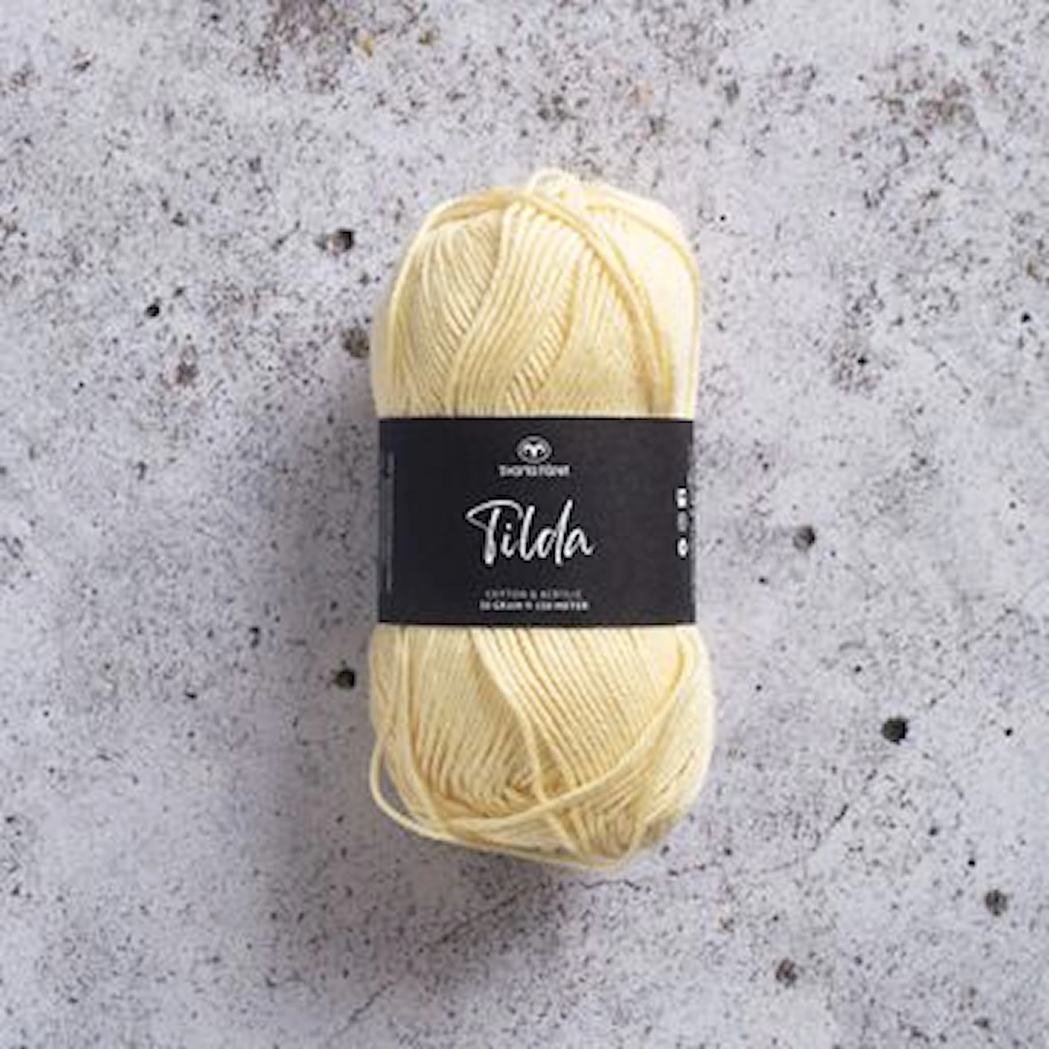 Produktbild för Tilda Garn Bomullsmix 50g Svarta Fåret