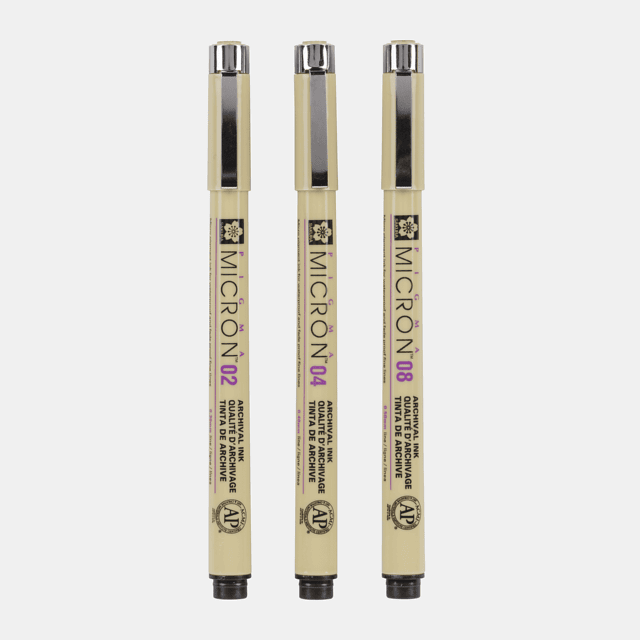Produktbilde 2 for Sakura Pigma Micron Wallet 3 Fineliners Black