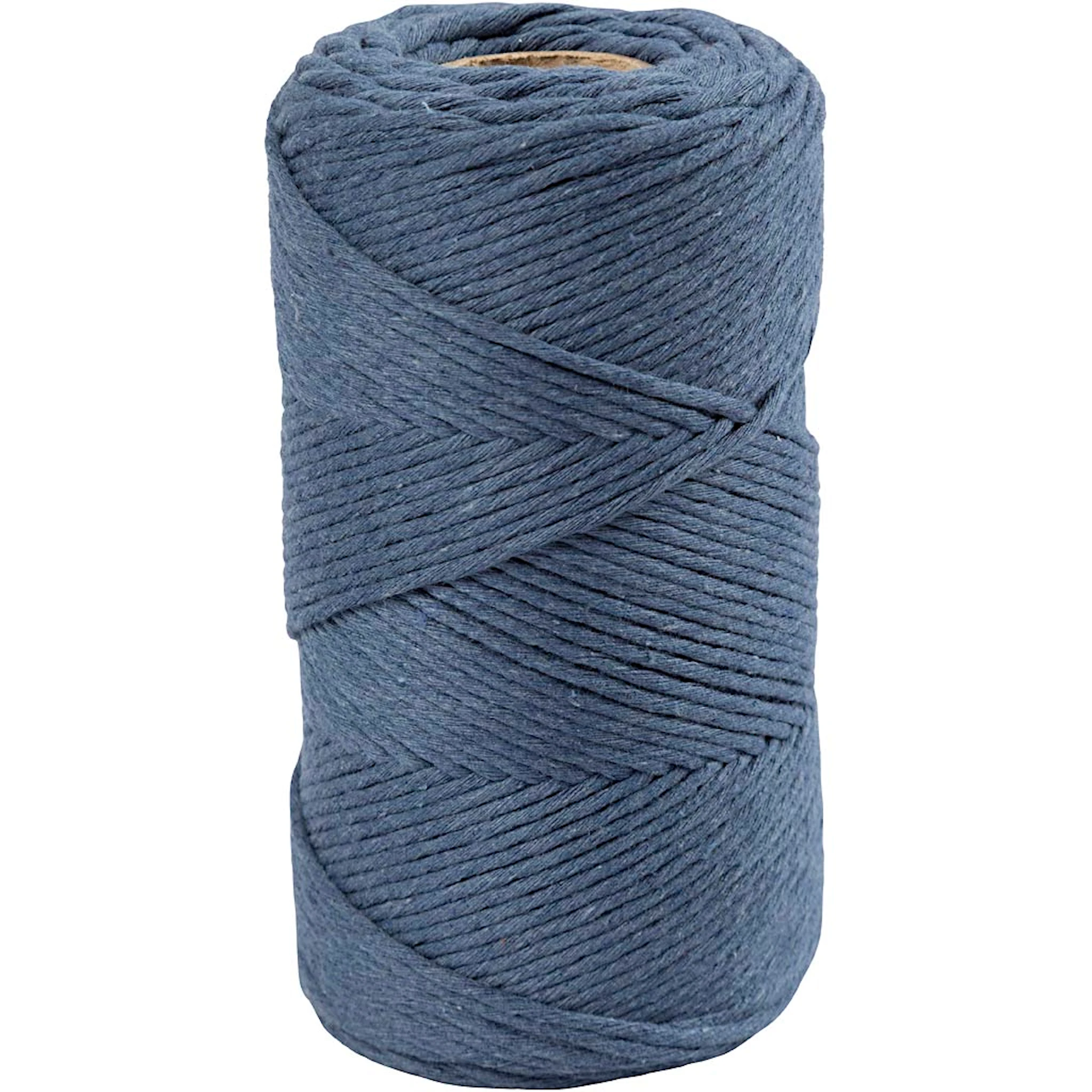 Produktbilde for Macramè-Snor, L: 198 M, dia. 2 mm, blå, 330 g/ 1 rl.