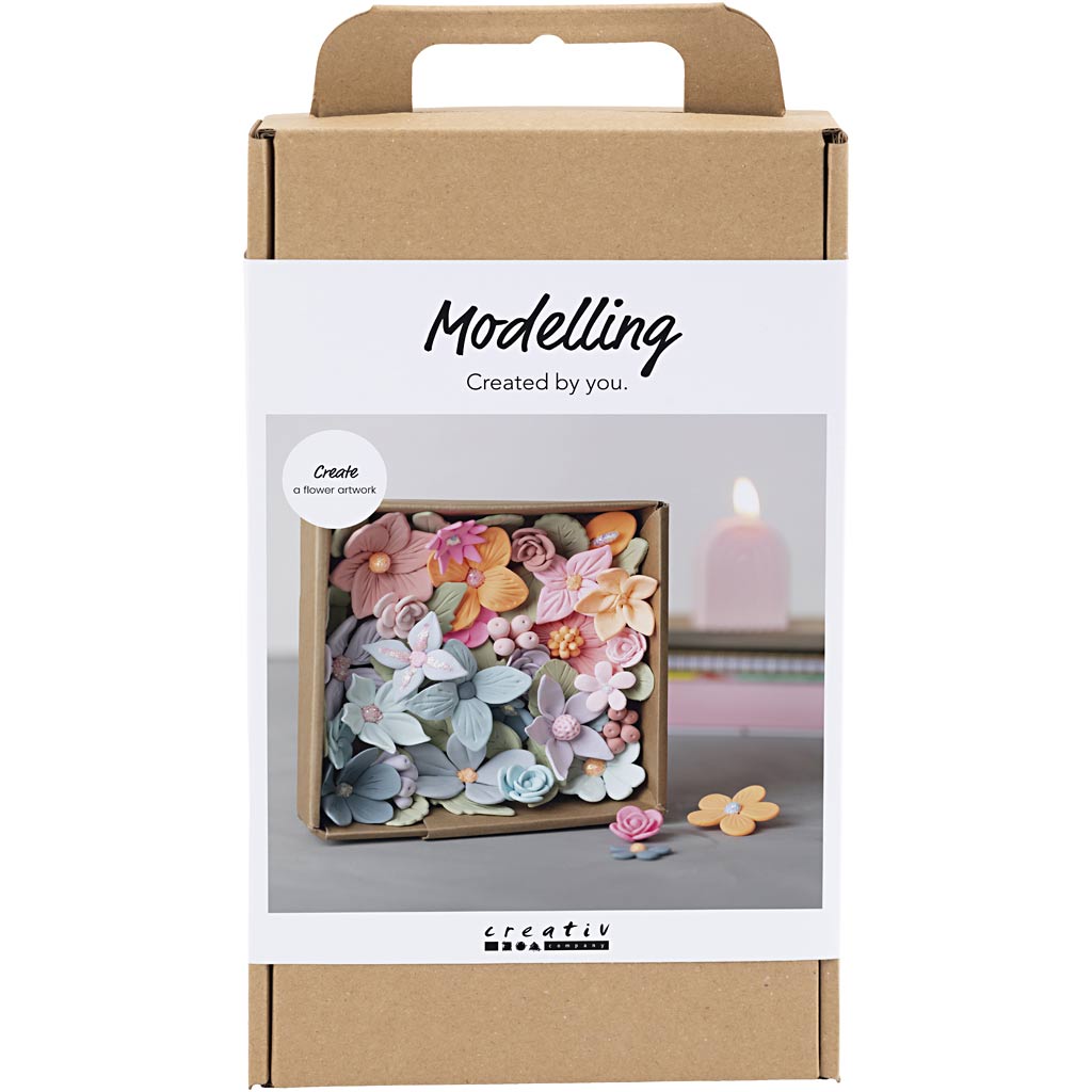 DIY Kit Modellera - Blommor Pastellfärger Creativ Company