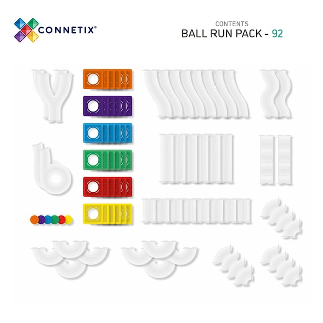 Produktbilde 5 for Connetix Rainbow Ball Run 92 Deler