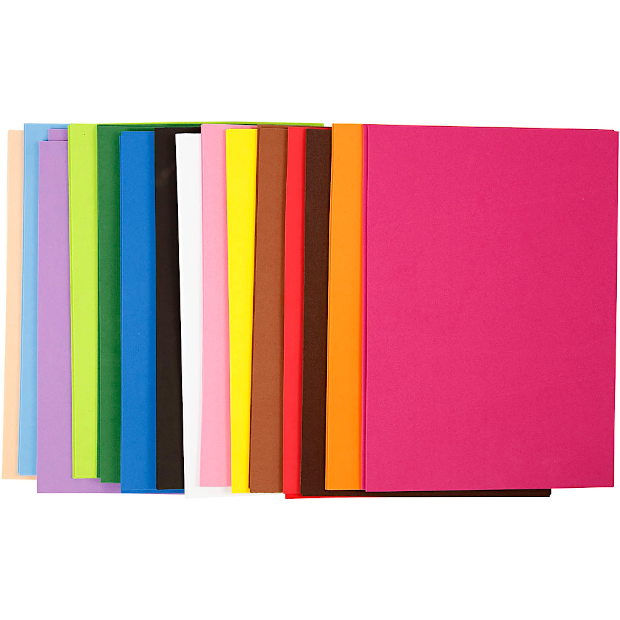 Produktbilde for EVA-skum, A4, ark 210x297 mm, tykkelse 2 mm, 30 ass. ark/ 1 pk.