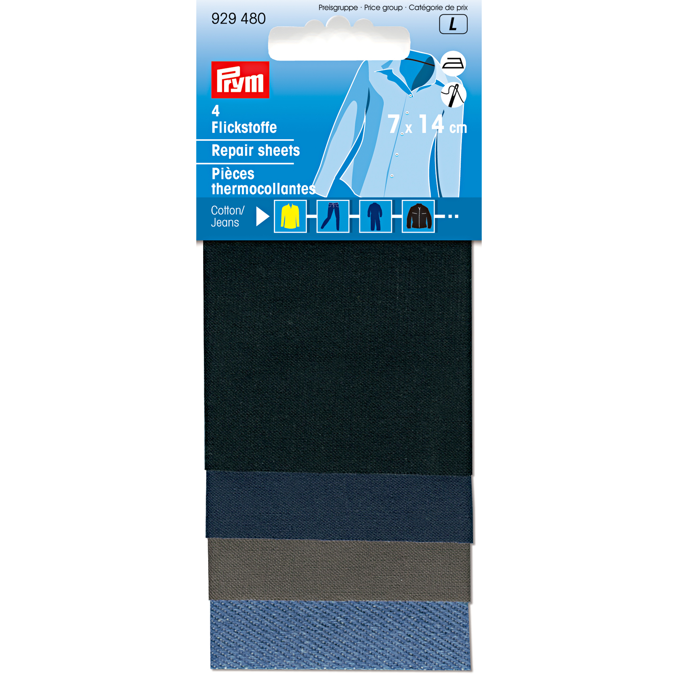 Laglappar 14 x 7 cm sort. 4 st Prym