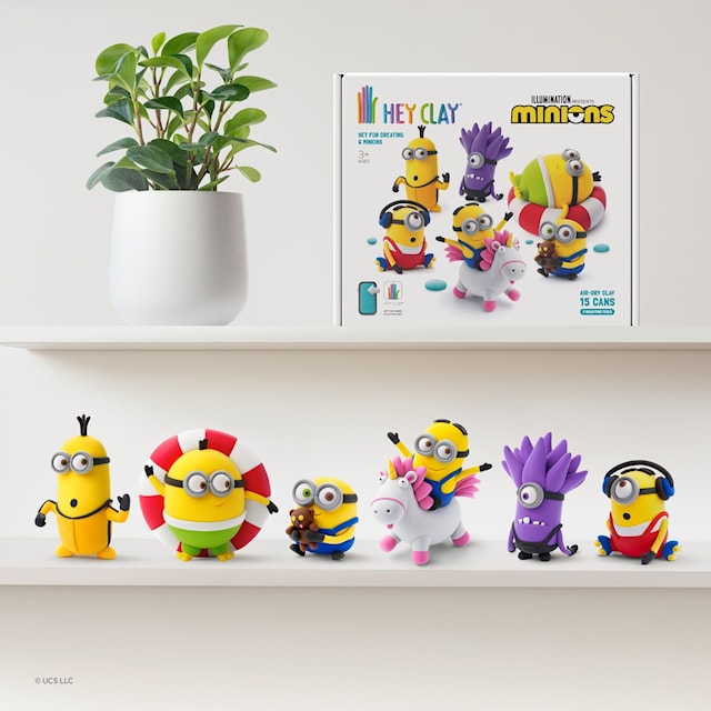 Produktbild 3 för Modellera Minionerna 15-pack lufttorkande Hey Clay